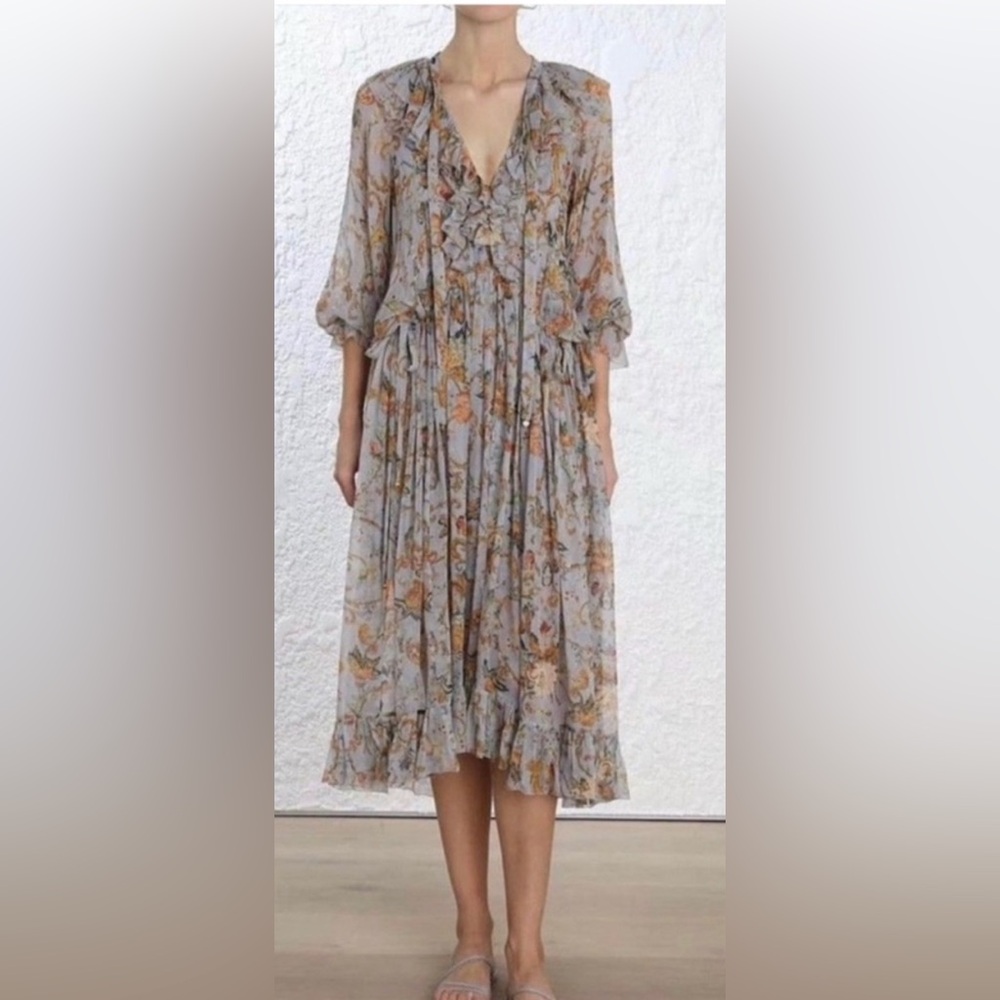 Zimmermann silk Floral Dress 2 piece